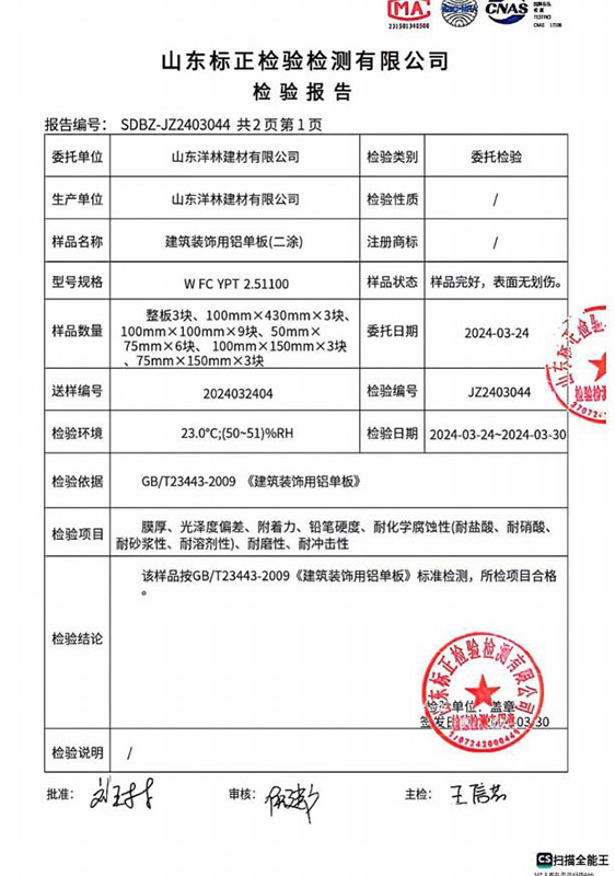 Inspection report